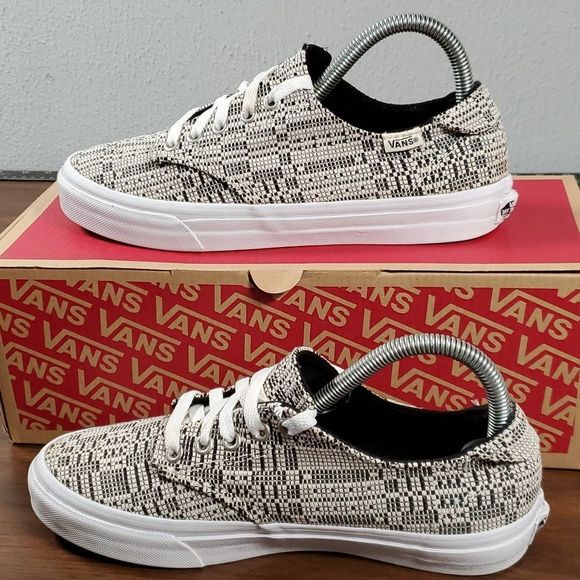 Vans | Camden Ultracush Deluxe Optical Woven Sneakers 7½ 7.5 Black White - Picture 2 of 6